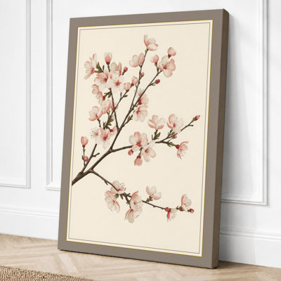 Moonlit Cherry Blossom Botanical - Wrapped Canvas