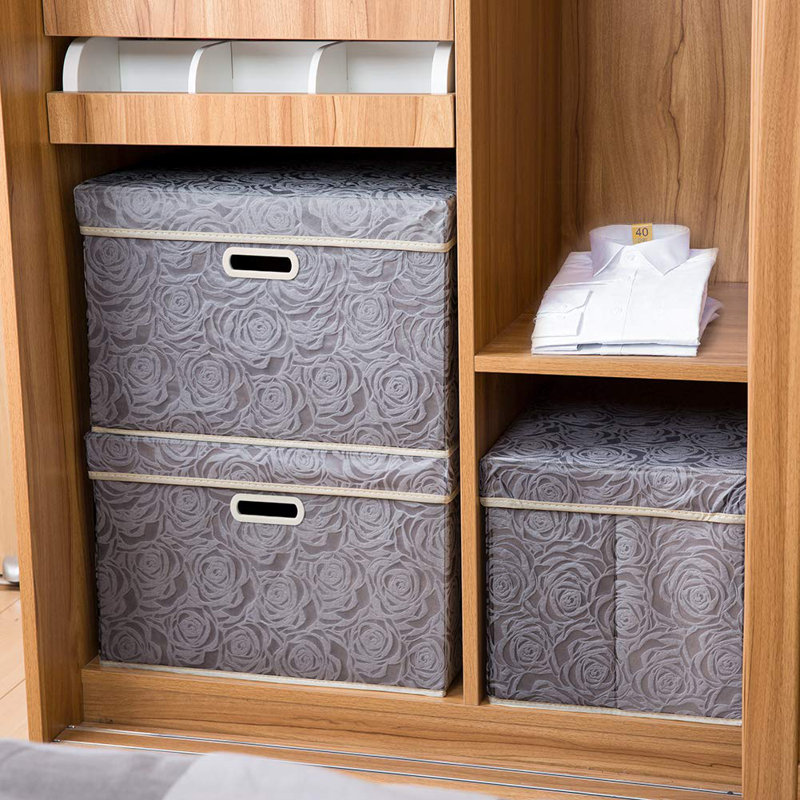 Grandes boîtes de rangement avec couvercles [3-Pack]
