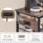 36.5″ H Kitchen Island Cart with Charge Station-107362899