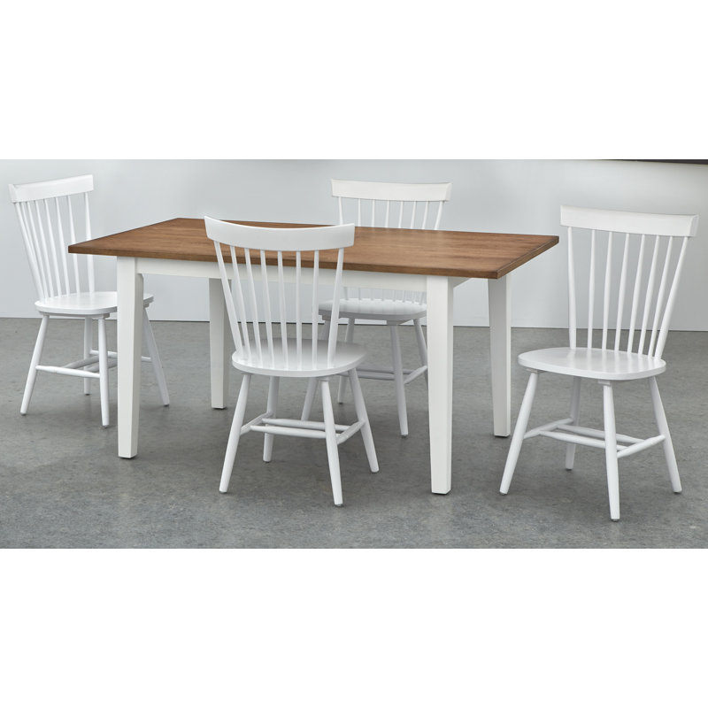 Dougall 4 - Person Four Leg Dining Set, White