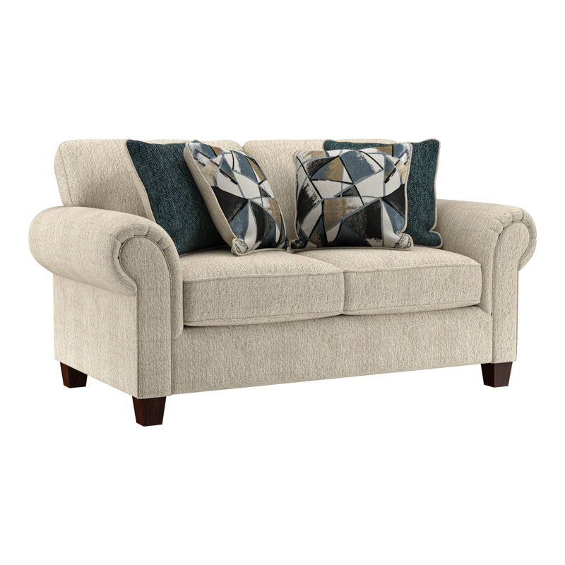 Boudrow Upholstered 72'' Loveseat, Beige Chenille