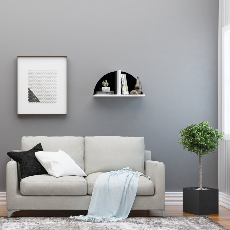 Tablette décorative 2 pièces Abderrahman, Noir et blanc