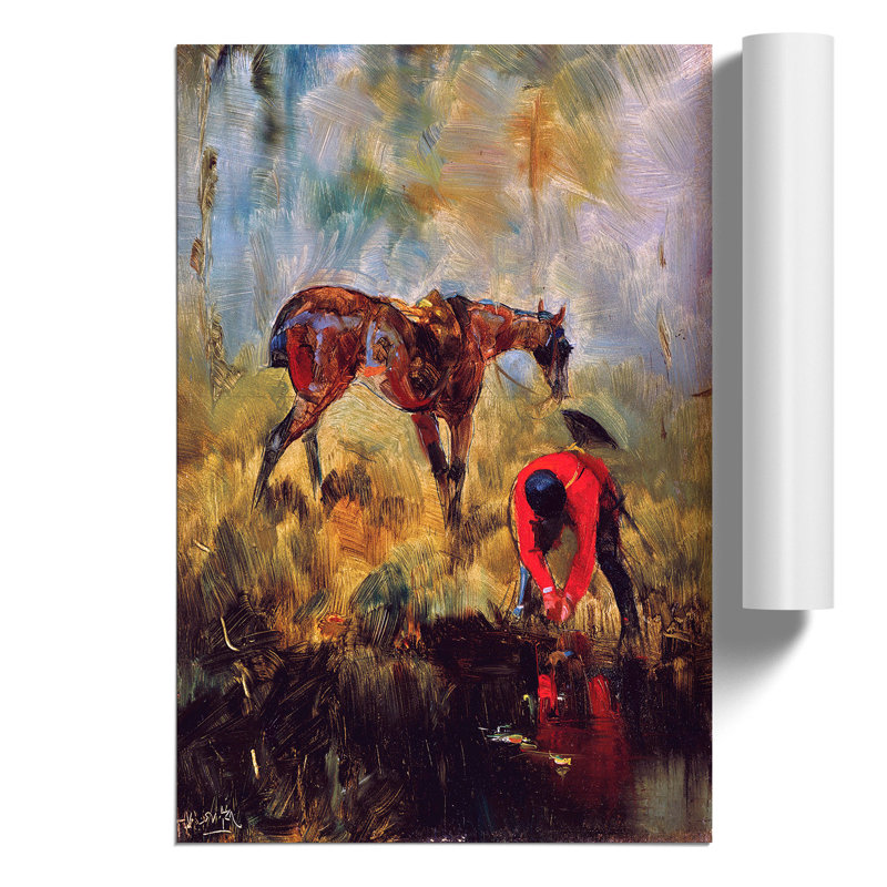 Hunting Horse with Hounds by Henri de Toulouse Lautrec - Frameless Print, 59cm H x 42cm W x 0.1cm D