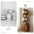 Rotating 5-Tier Wooden Corner Bookshelf with Drawer - Compact Floor Standing Storage (Walnut)-57697046