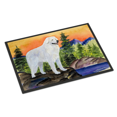 Kuvasz 27 po x 18 po tapis de porte d’intérieur anti-dérapant