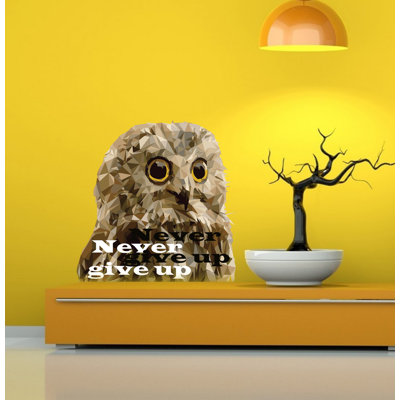 Adhésif décoratif polygonale hibou
