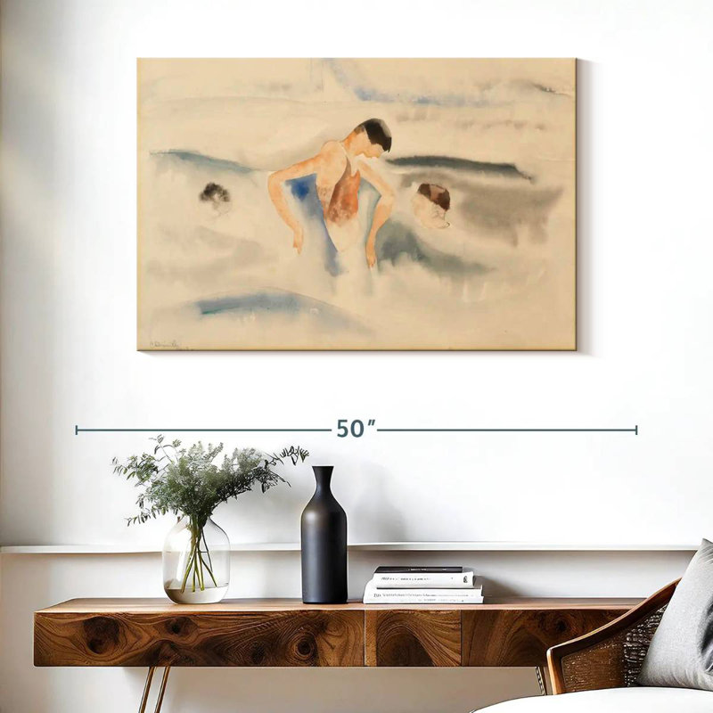 Trois personnages dans l'eau
