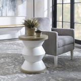 Corrigan Studio Spool Geometric Side Table