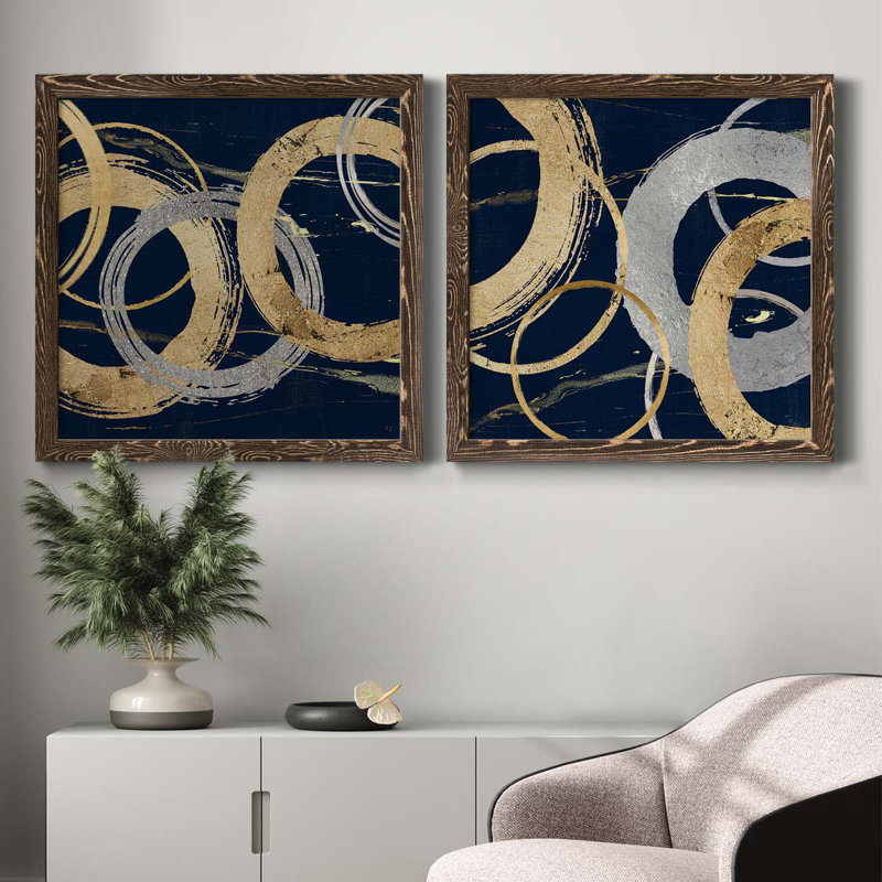 Atmosphère, détail I - ensemble de 2 impressions, H 31,5 po x l 63 po x P 1,5 po, Papier avec cadre brun