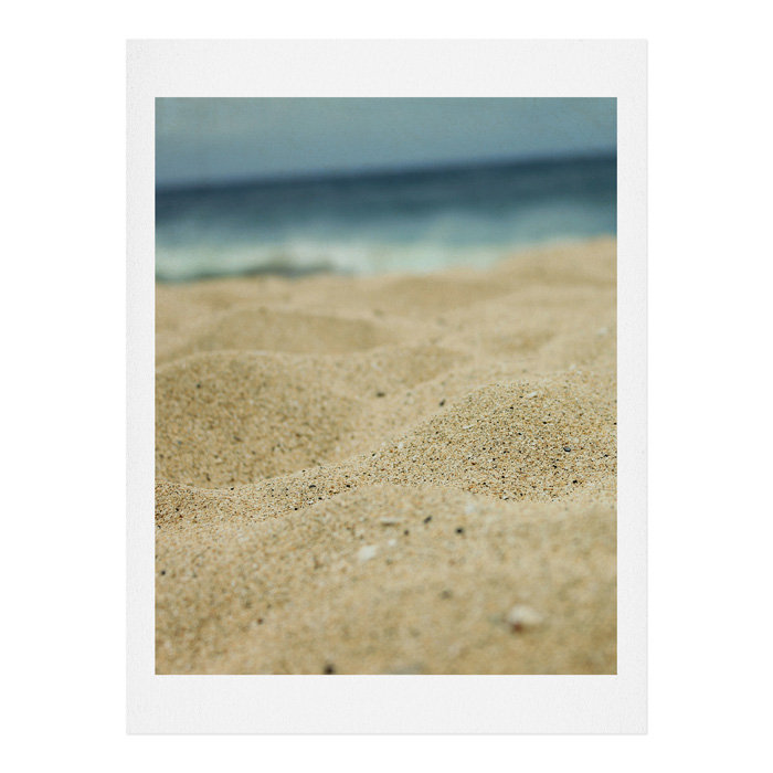 « sandy beach », reproduction de photo, H 10 po x l 8 po x P 1 po