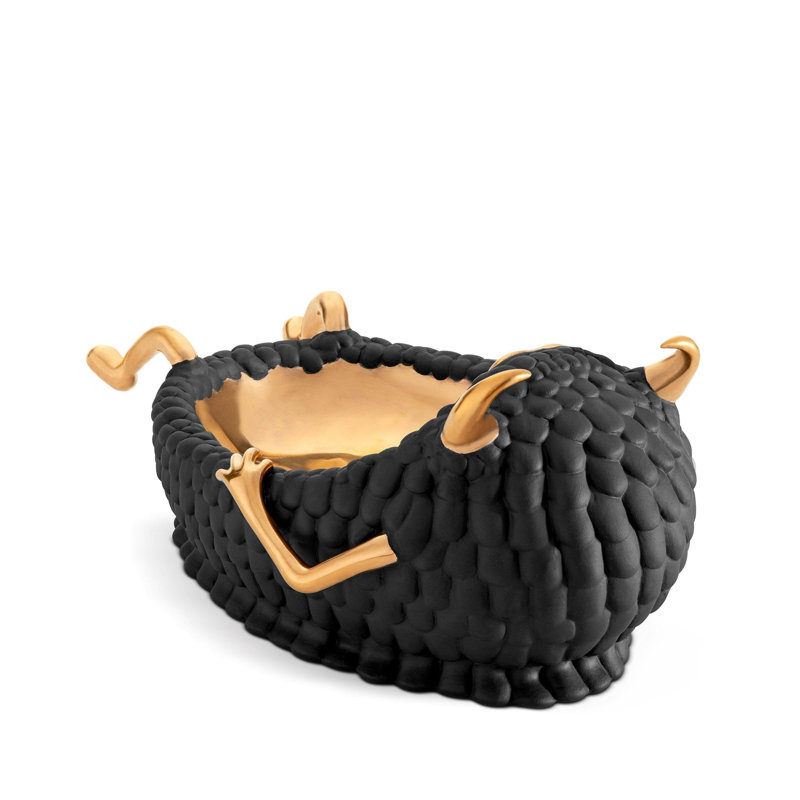 Haas Lazy Susan Catchall, Black/Gold