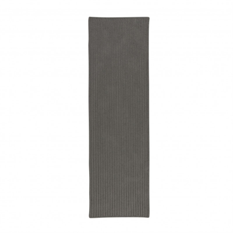 Tapis gris tressé à la main Brooklynn, Runner 2'6" x 11'