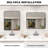 Vista 60 in. W x 36 in. H Rectangular Framed Wall Bathroom Vanity Mirror in Matte Black-2089628593-2089628595