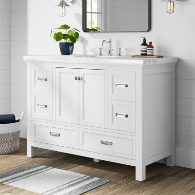 Brantley 48'' Single Bathroom Vanity Base Only in White
