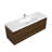 Natham 59 " W Wall Mounted 1 Single Vanity Bathroom Vanity With Poly Marble Top