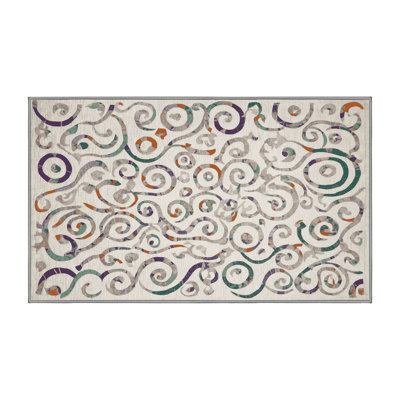 Machine Washable Gray Area Rug