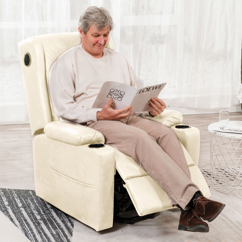 Fauteuil inclinable avec haut-parleurs Bluetooth Over, Brun