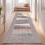 Tapis moderne à rayures effet pinceau, couleur bronze, turquoise, beige, gris, brun, blanc, lavable à la machine, antidérapant, à poils courts, pour l'intérieur et l'extérieur, adapté aux animaux domestiques, idéal pour le salon, la chambre, la salle à manger, l'entrée, le couloir ou le bureau.-1762537592