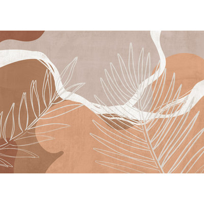 Papier peint botanique - formes organiques