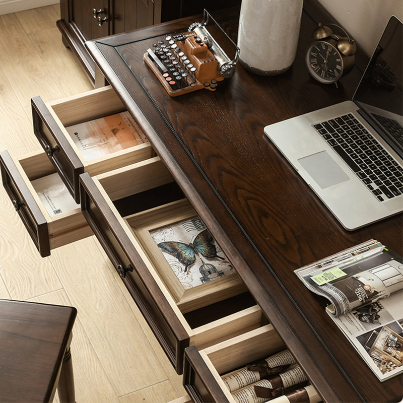 Petit bureau américain, H 29,33 po x l 55,12 po x P 27,56 po