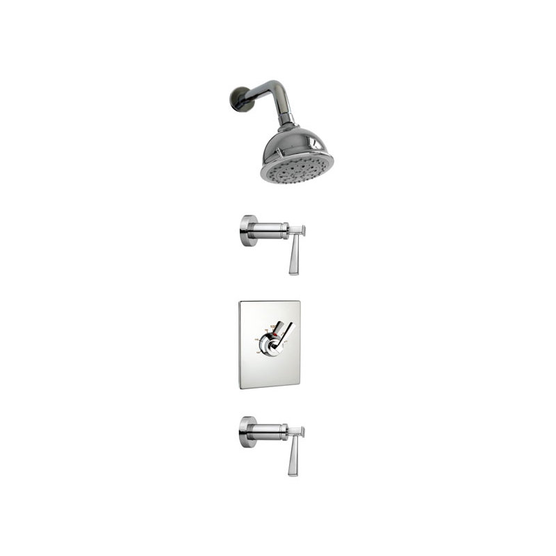 Plaza Thermostatic Tub and Shower Faucet, Polished Chrome