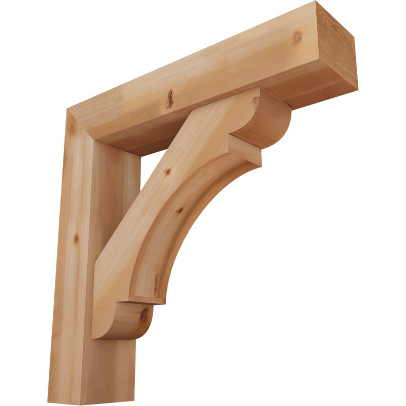Support de bloc olympique avec entretoise décalée, 34 x 34, Cèdre rouge occidental de l 7 1/2 po (lisse)