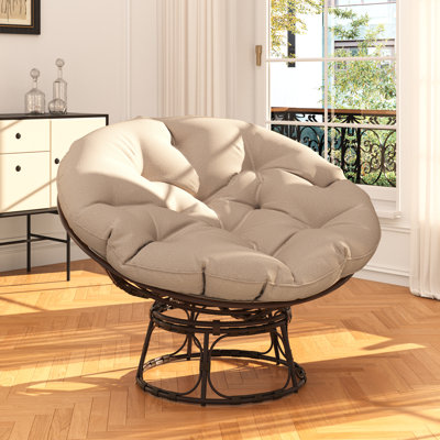 Chaise de patio avec coussins Papasan