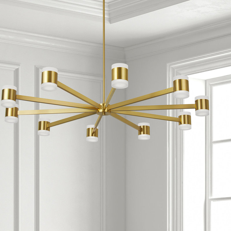 Lustre annulaire à DEL à intensité variable 20 lumières Vicenza, Laiton vieilli