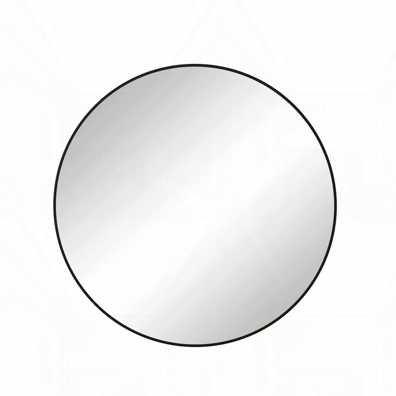 Miroir circulaire mural, Noir, 0,98 po x 38,19 po