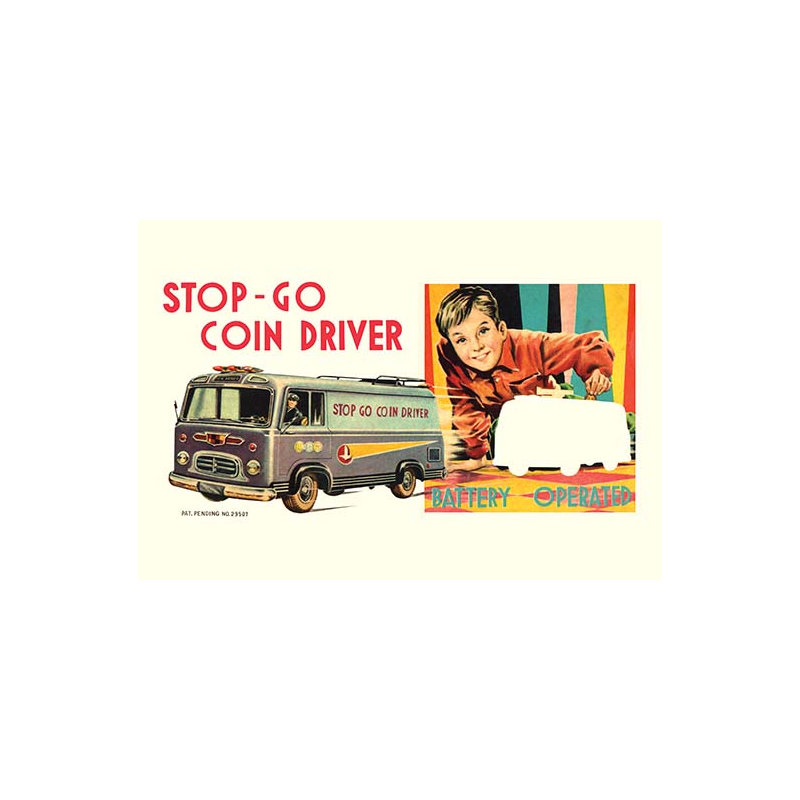 « stop-go, pilote de monnaie rétro », H 44 po x l 66 po