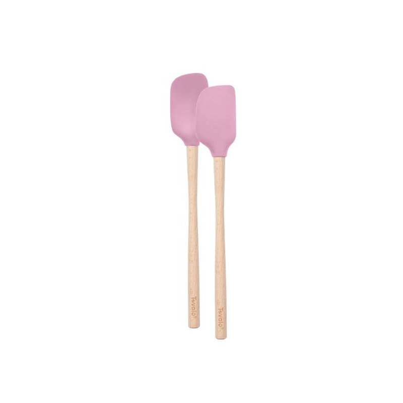 Tovolo Flex-Core Mini Spat Spoon Wood Handle Pink Sorbet