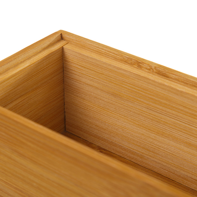 Marilee Bamboo Rectangle Utensil Crock, 6.5cm H x 30.5cm W x 7.5cm D