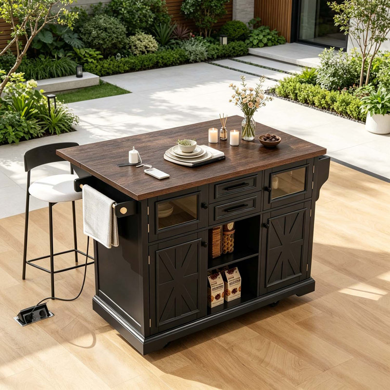 Kitchen Island, Black