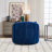 Upholstered Swivel Barrel Armchair-910433567