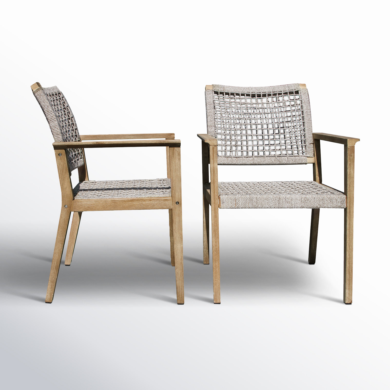 Birch Lane™ Fleur Eucalyptus and Rope Outdoor Dining Armchair