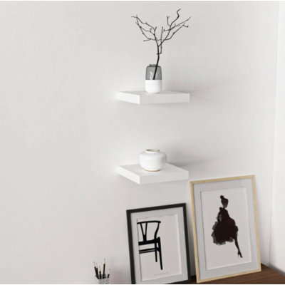 2 Piece Square MDF Floating Shelf