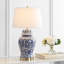 Ensemble de lampes de table bleues et blanches 31 po Mccrady