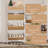 Shoe Cabinet, Shoe Storage with 3 Flip Doors, Natural Rattan Shoe Rack with Adjustable Shelf, 1 Drawer, Shoe Organizer Cabinet for Entryway-1492649941-1492649947