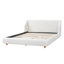 Base de lit tapissier néo-classique Zenora avec tête de lit à oreilles extra large et pieds en bois-125298589