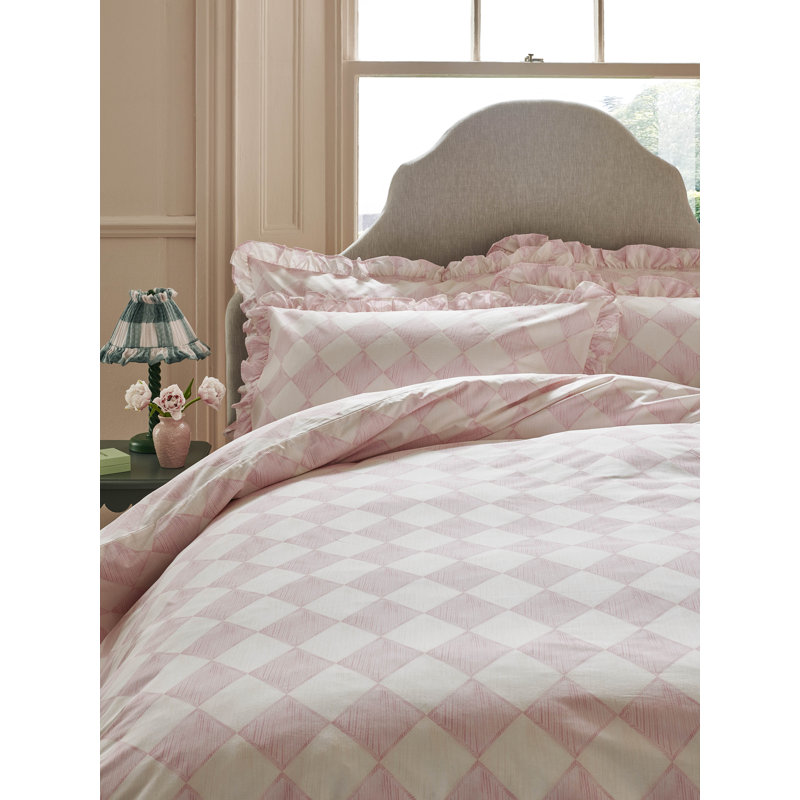 HAND PAINTED DIAMOND, Double Duvet Cover Set + 2 Standard Pillowcases