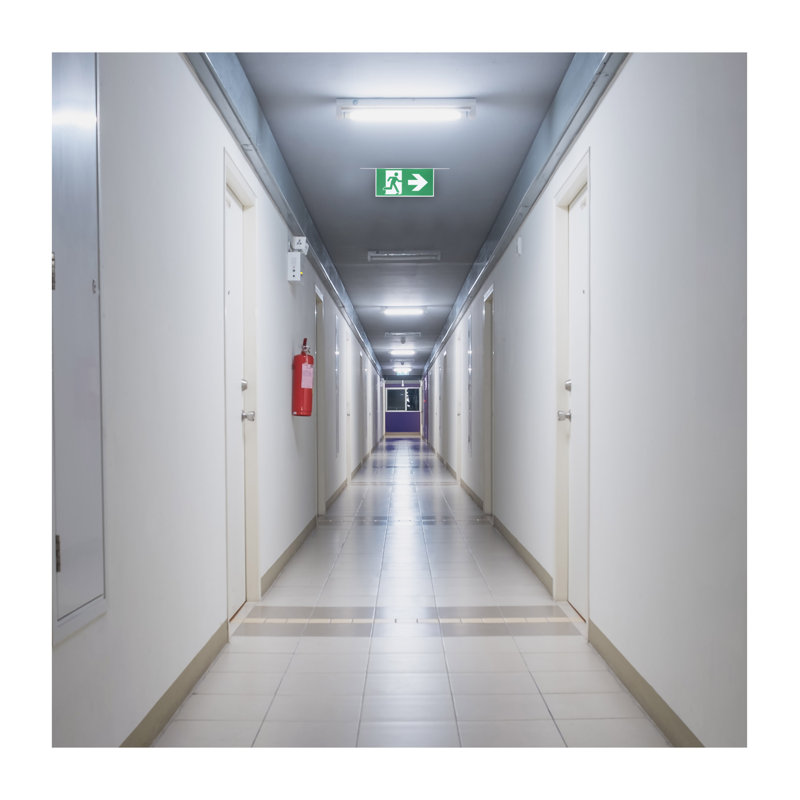 Running Man Green Edge Lit Exit Sign - 120-347V - 2HR Backup - Single/Dual Face - Premium Flush Recessed Mounting