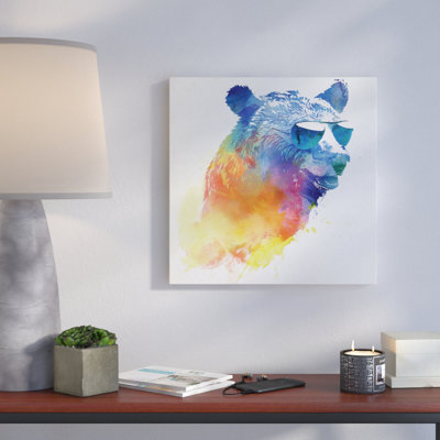 « ensoleillé ours »-reproduction d’art sur toile tendue