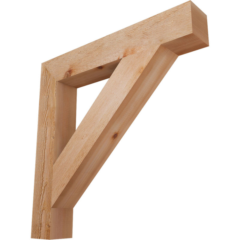 Support de bloc traditionnel, H 26 po x l 4 po x P 26 po, Cèdre rouge de l'Ouest (scié brut)