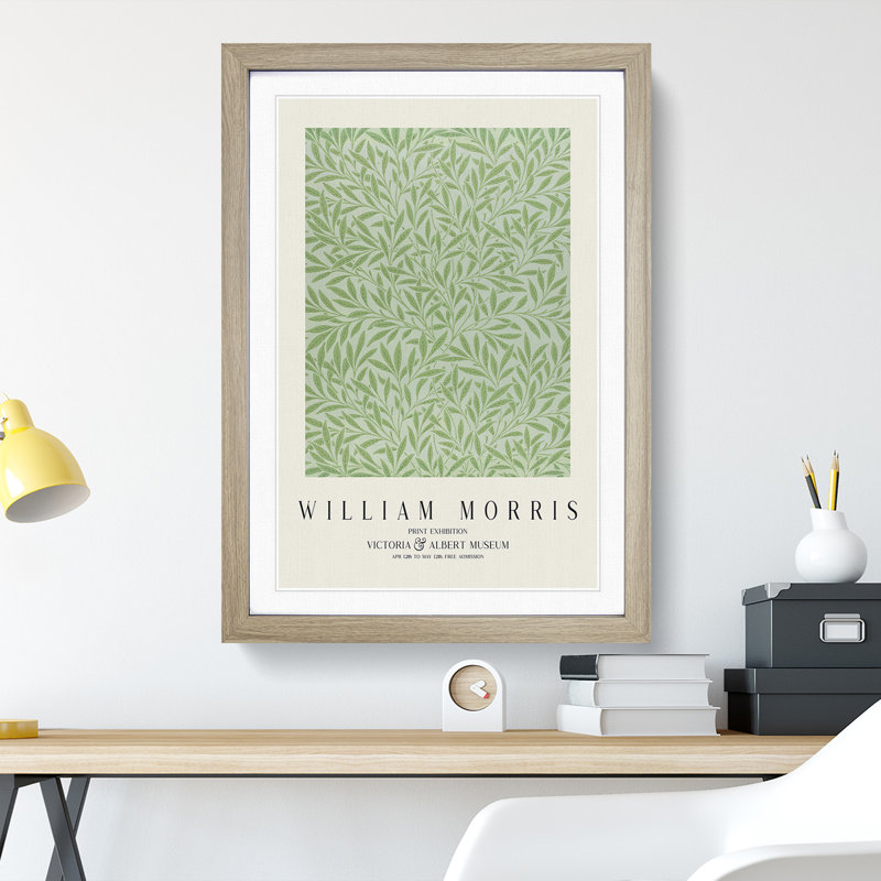 Willow Pattern Vol.2 Print by William Morris - Framed Print, Oak, 65cm H x 48cm W x 2cm D