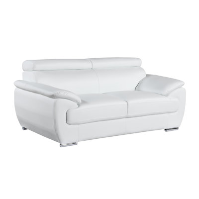Causeuse en cuir véritable