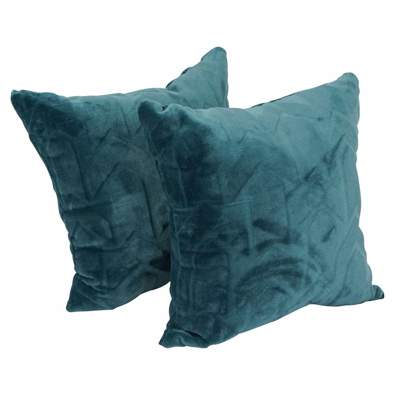 52_17-Inch Polyester Fur Throw Pillows, Agora Teal