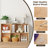 5-Section Closed Back Bookcases, Modern Open Storage Shelf Display Cabinet-1036686124