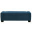 Banc en tissu doux texturé bleu de 50,75 po de largeur avec couvercle à charnières, convient aux repose-pieds de chambre à coucher avec rangement et sièges rembourrés-1094192715