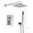 Shower Faucet System Set 12" Rainfall Shower Head with Hand Shower Wall Mounted-100730636