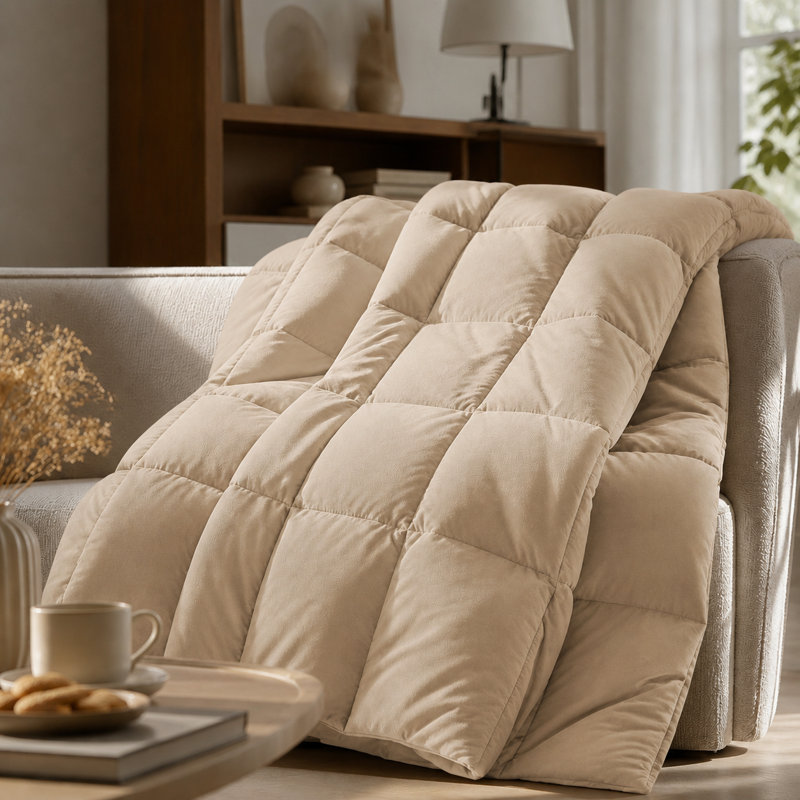  Édredon en duvet synthétique Luxury Home (1 pièce), Crème, Édredon très grand
